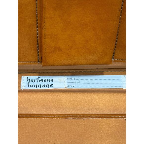 HARTMANN Tan Belting Leather Briefcase 5” Attache Hardcase Travel Vintage - Picture 13 of 16